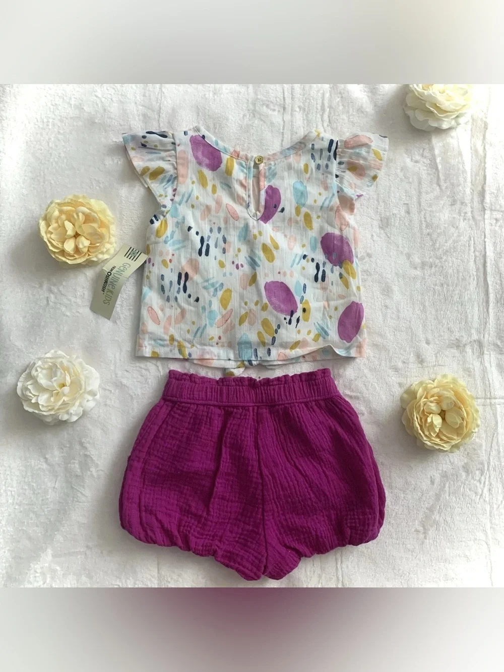 Genuine Kids OshKosh 2T Toddler Girl Summer Outfit Set NWT